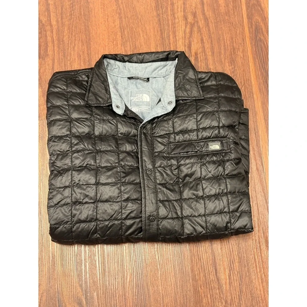 The North Face Reyes ThermoBall Insulated‎ Button Shirt Jacket Black Men L C916